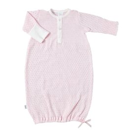 Paty Inc. Paty Inc.- Pink w/Pink Trim Placket Newborn Gown