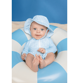 Mudpie Mud Pie- Blue Gingham Rashguard & Hat