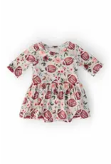 Mila & Rose Mila & Rose- Footballs & Flowers Twirl Bodysuit