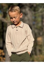 Me & Henry Me & Henry- Jayden: Beige Knitted Polo