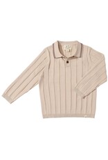 Me & Henry Me & Henry- Jayden: Beige Knitted Polo
