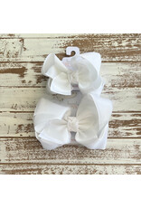 Beyond Creations Beyond Creations- White Organza Layered Bow:
