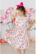 Mila & Rose Mila & Rose- Rainbow Ribbons Pocket Twirl Dress