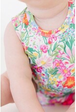 Mila & Rose Mila & Rose- Preppy Petals Pom Romper