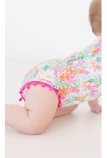 Mila & Rose Mila & Rose- Preppy Petals Pom Romper
