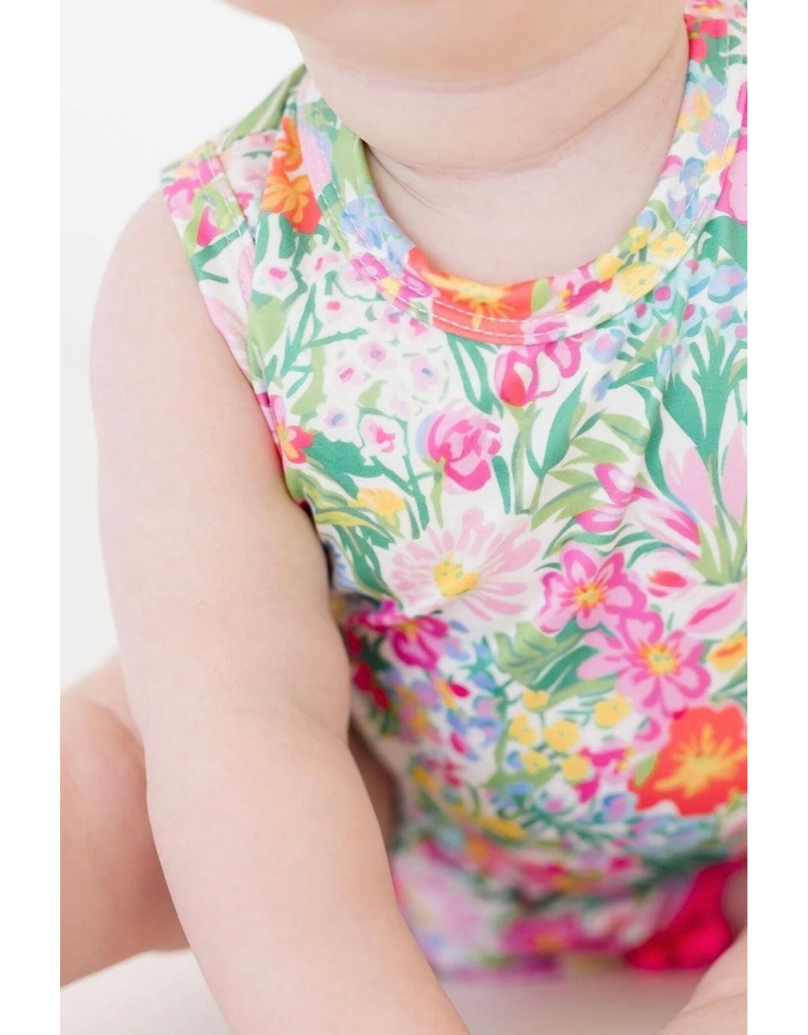 Mila & Rose Mila & Rose- Preppy Petals Pom Romper