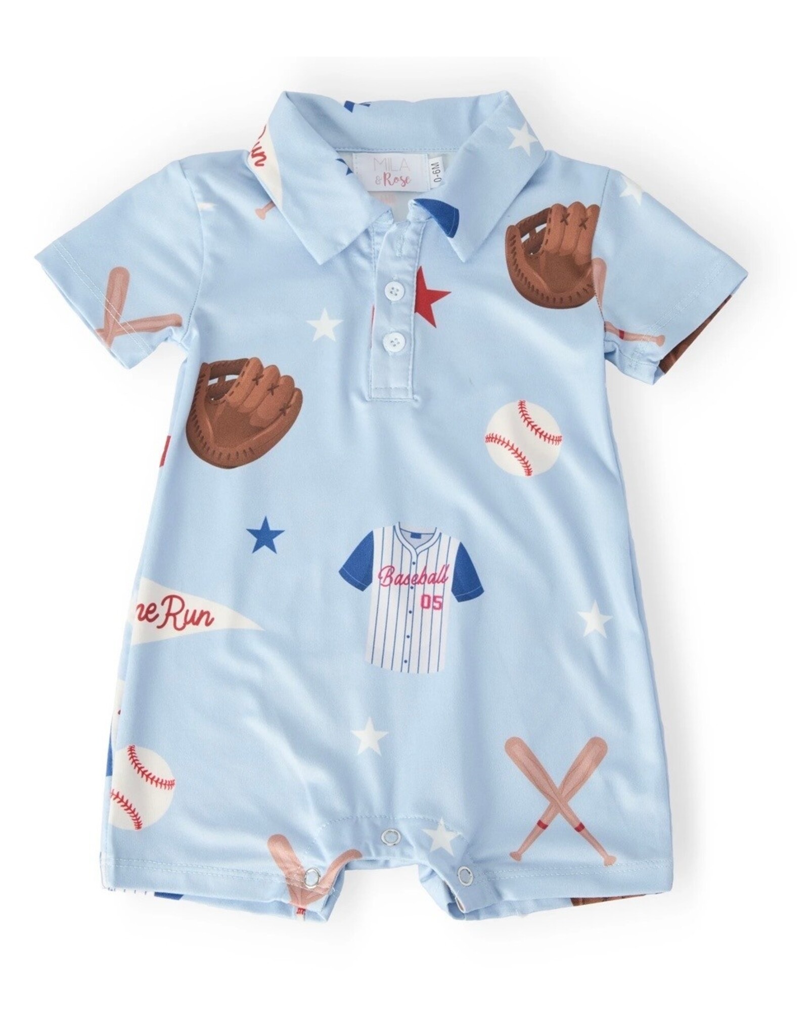 Mila & Rose Mila & Rose- Home Run Polo Shorty One Piece