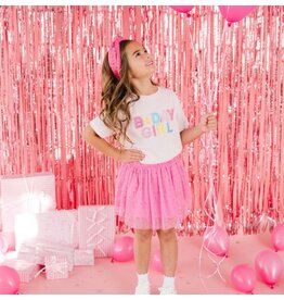 Sweet Wink- Birthday Girl Rhinestone Patch S/S Ballet TShirt