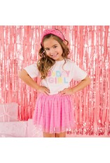 Sweet Wink- Birthday Girl Rhinestone Patch S/S Ballet TShirt