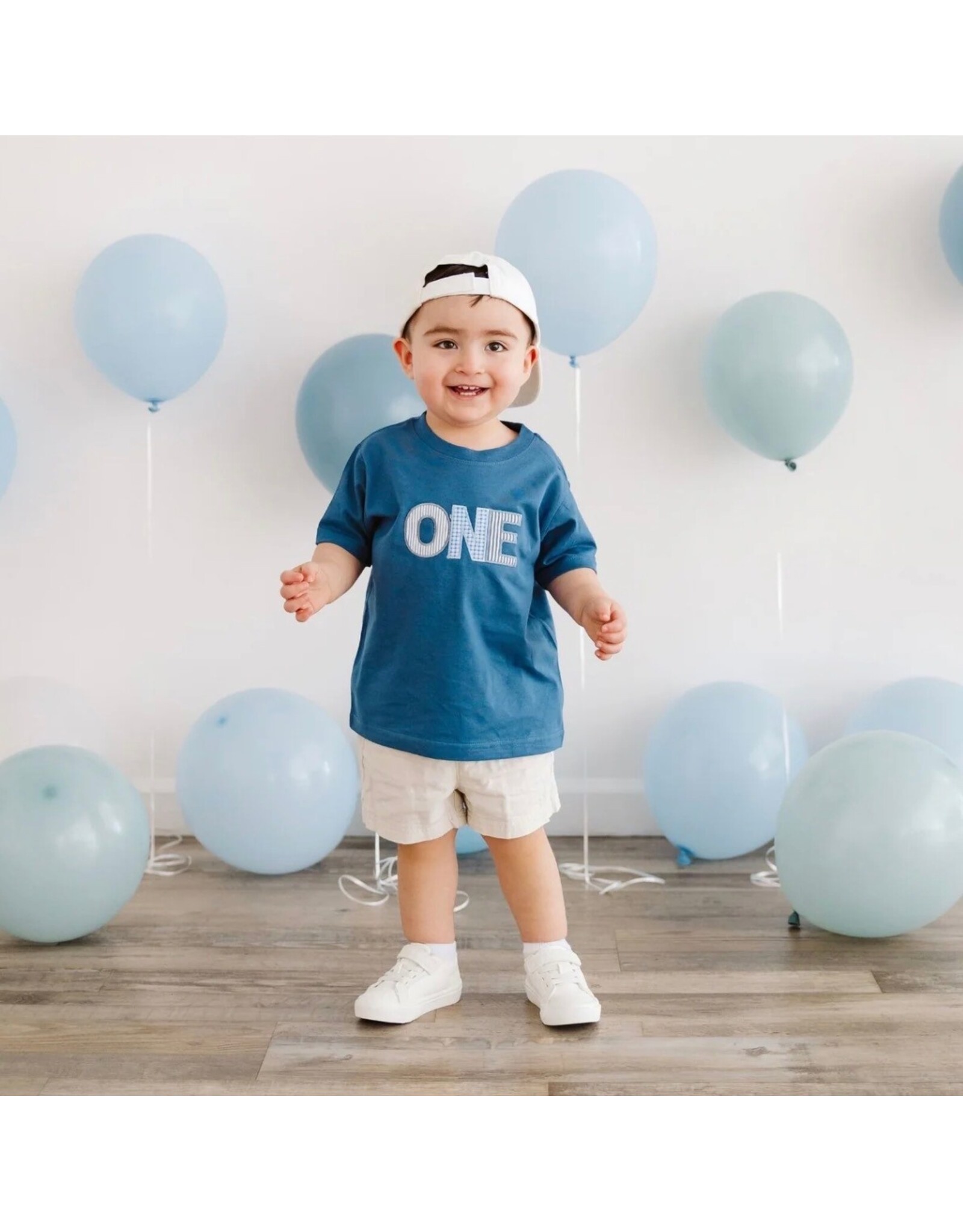 Sweet Wink- One Patchwork Patch S/S Indigo TShirt