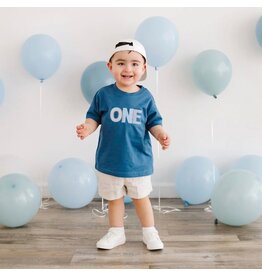 Sweet Wink- One Patchwork Patch S/S Indigo TShirt