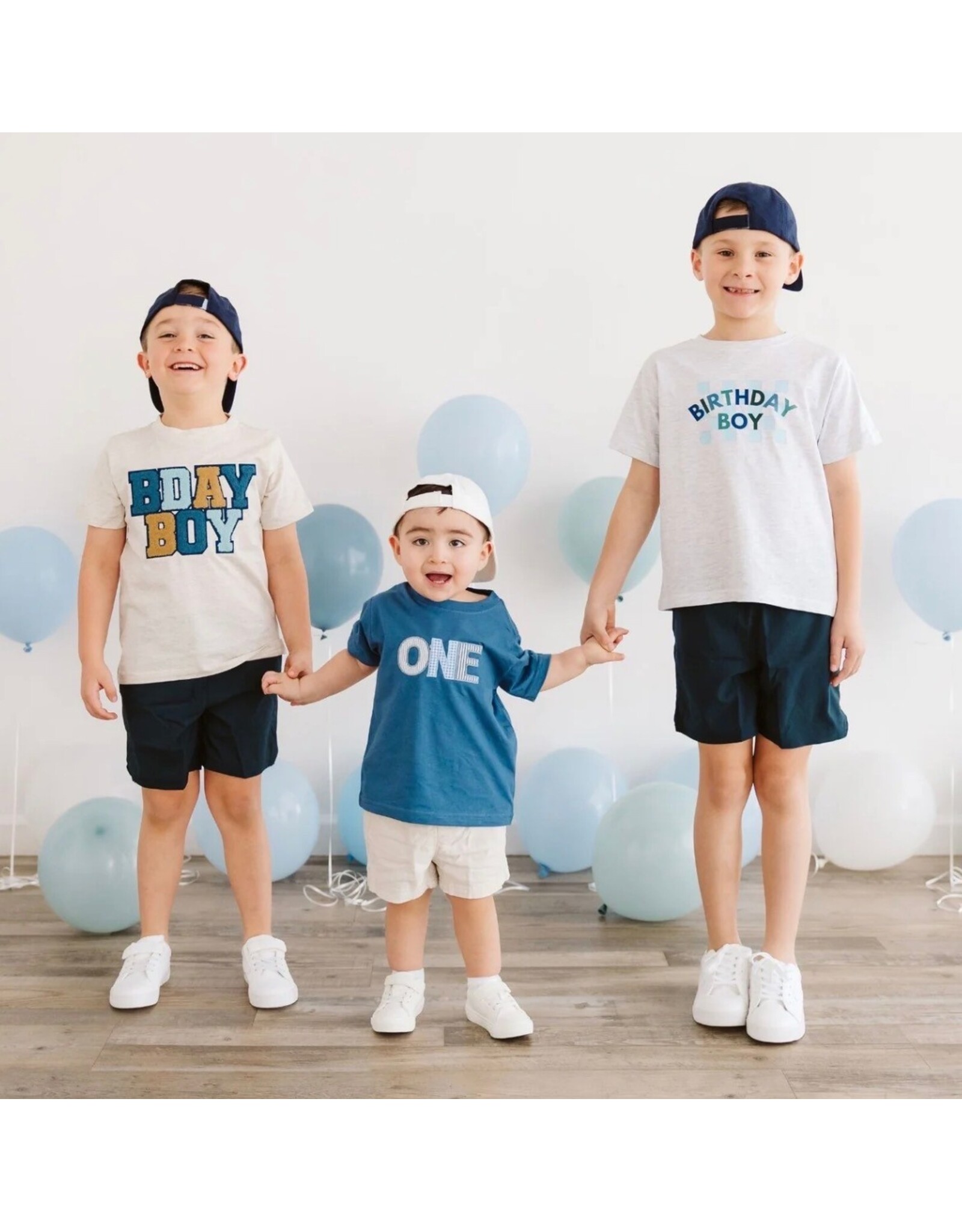 Sweet Wink- One Patchwork Patch S/S Indigo TShirt