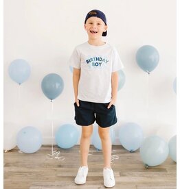 Sweet Wink Sweet Wink- Birthday Boy Checker S/S Ash TShirt