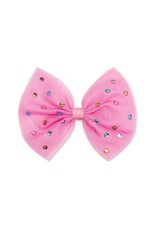 Sweet Wink- Raspberry Rhinestone Bow Clip