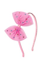Sweet Wink- Raspberry Rhinestone Bow Headband