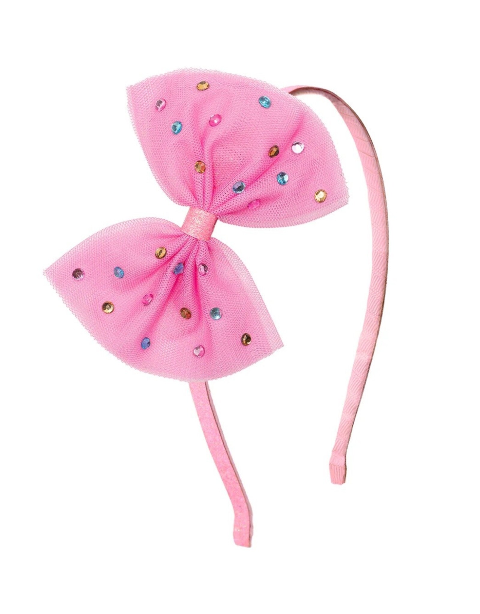 Sweet Wink Sweet Wink- Raspberry Rhinestone Bow Headband