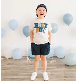 Sweet Wink- Birthday Boy Patch Natural TShirt
