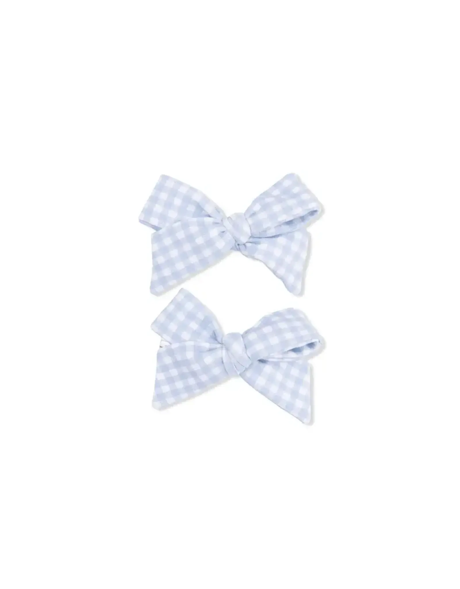 Angel Dear Angel Dear - Mini Gingham Blue 2PK Bow Clips