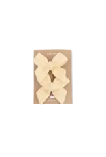 Angel Dear Angel Dear - Solid Yellow Muslin 2PK Bow Clips