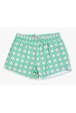 Ruffle Butts Ruffle Butts- Pink Coastal Cane Active Butterfly Shorts