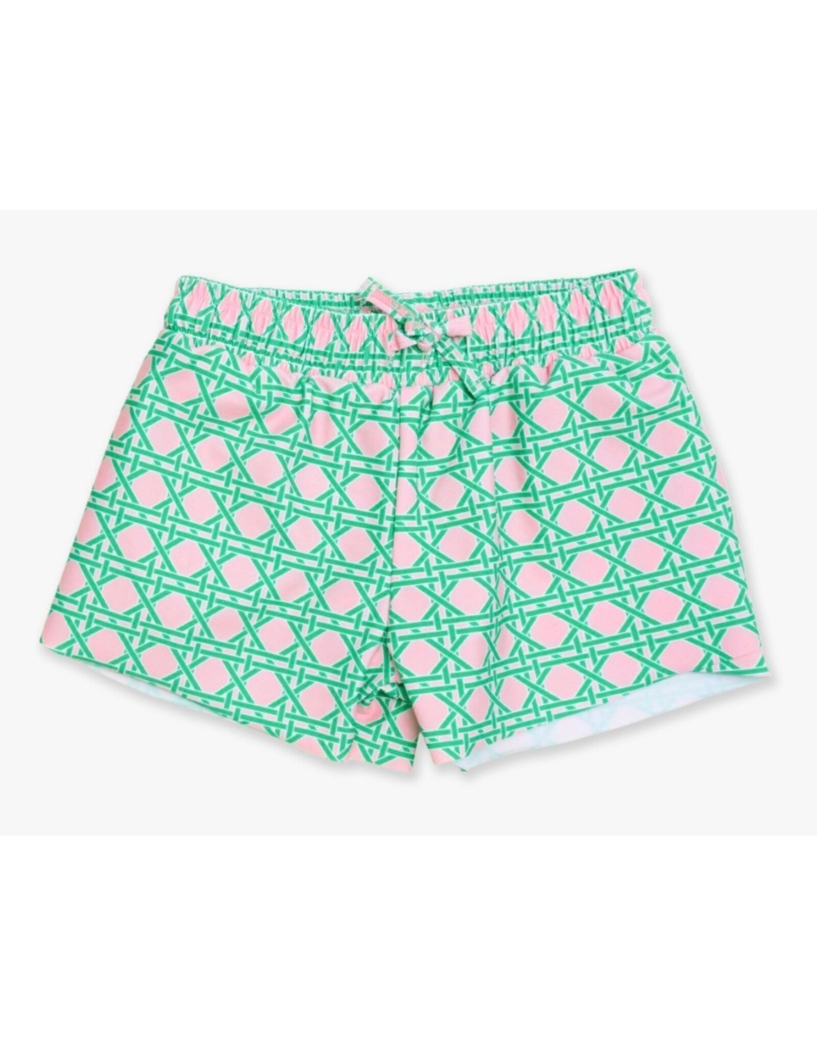 Ruffle Butts Ruffle Butts- Pink Coastal Cane Active Butterfly Shorts