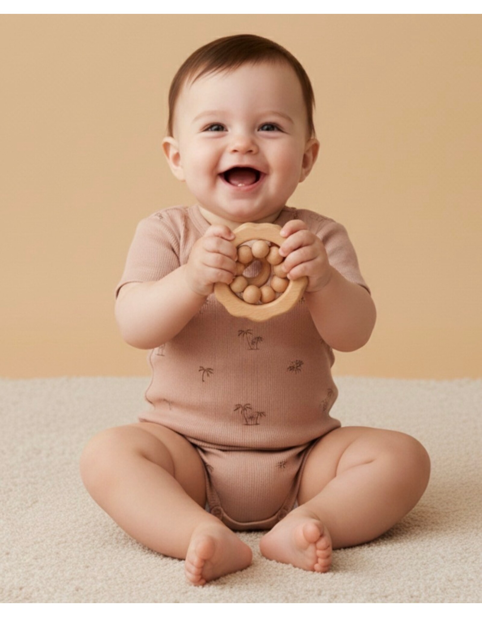 MAKEMAKE Organics MM Organics- Island Palm S/S Bubble Romper