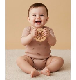 MAKEMAKE Organics MM Organics- Island Palm S/S Bubble Romper