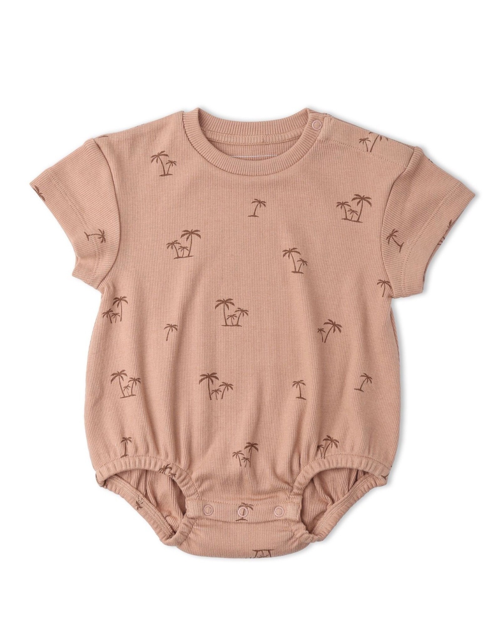 MAKEMAKE Organics MM Organics- Island Palm S/S Bubble Romper