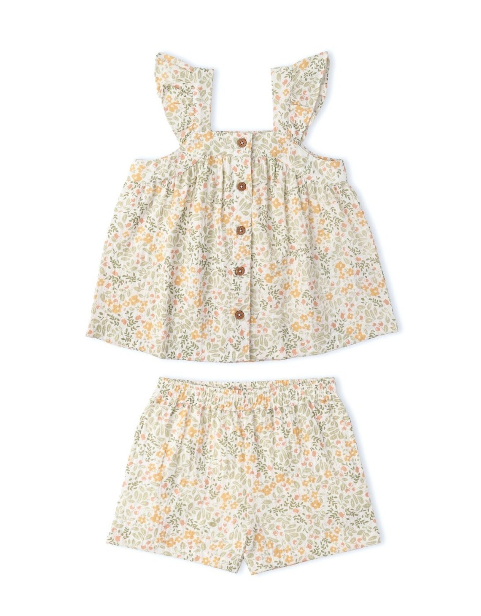MAKEMAKE Organics MM Organics- Bloomfield Flutter Top & Short Set