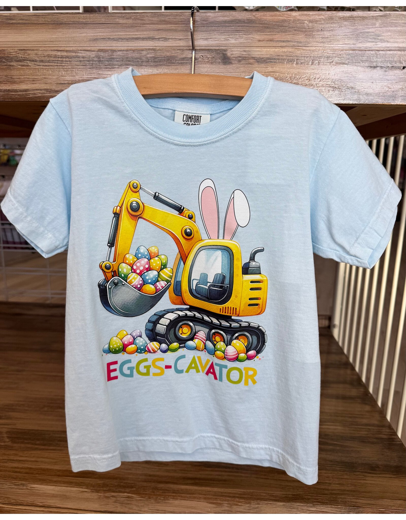 Eggs-Cavator Comfort Colors Youth TShirt