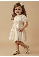 MAKEMAKE Organics MM Organics- Butter Yellow Smocked Collar Dress