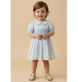 MAKEMAKE Organics MM Organics- Light Blue Smocked Collar Dress