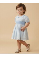 MAKEMAKE Organics MM Organics- Light Blue Smocked Collar Dress
