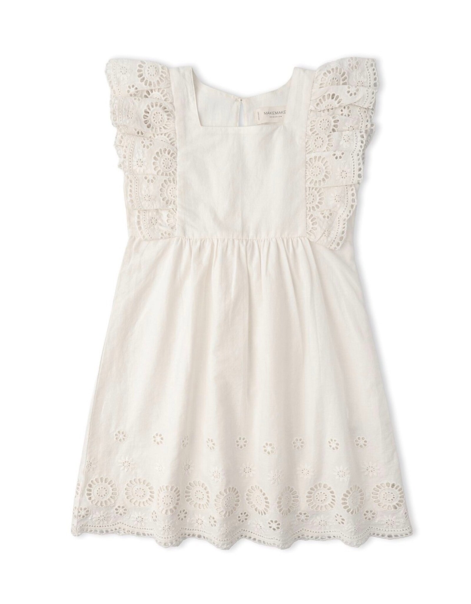 MAKEMAKE Organics MM Organics- Ivory Eyelet Flutter Dress