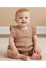 MAKEMAKE Organics MM Organics- Clay Eyelet Flutter Romper