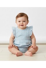 MAKEMAKE Organics MM Organics- Light Blue Eyelet Flutter Romper