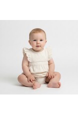 MAKEMAKE Organics MM Organics- Ivory Eyelet Flutter Romper