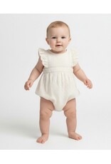 MAKEMAKE Organics MM Organics- Ivory Eyelet Flutter Romper