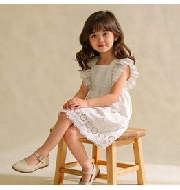 MAKEMAKE Organics MM Organics- Ivory Eyelet Flutter Dress