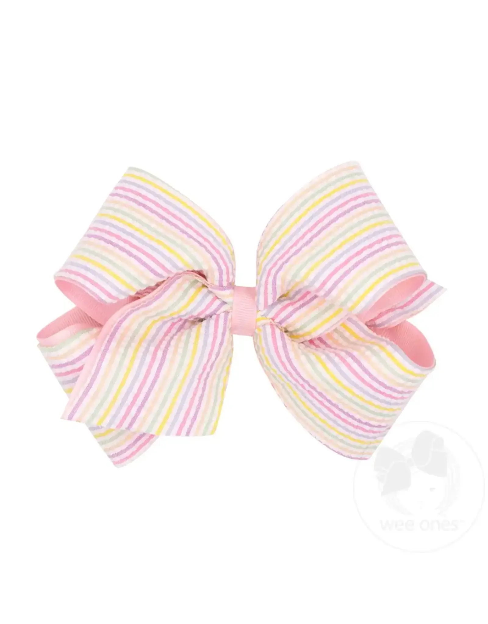 Wee Ones - King Multi Colored Seersucker Overlay Bow
