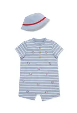Little Me Little Me- Baseball Romper & Hat