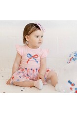 Sweet Wink- Red, White & Cute S/S Tutu Bodysuit