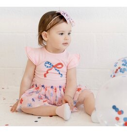 Sweet Wink- Red, White & Cute S/S Tutu Bodysuit