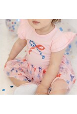 Sweet Wink- Red, White & Cute S/S Tutu Bodysuit