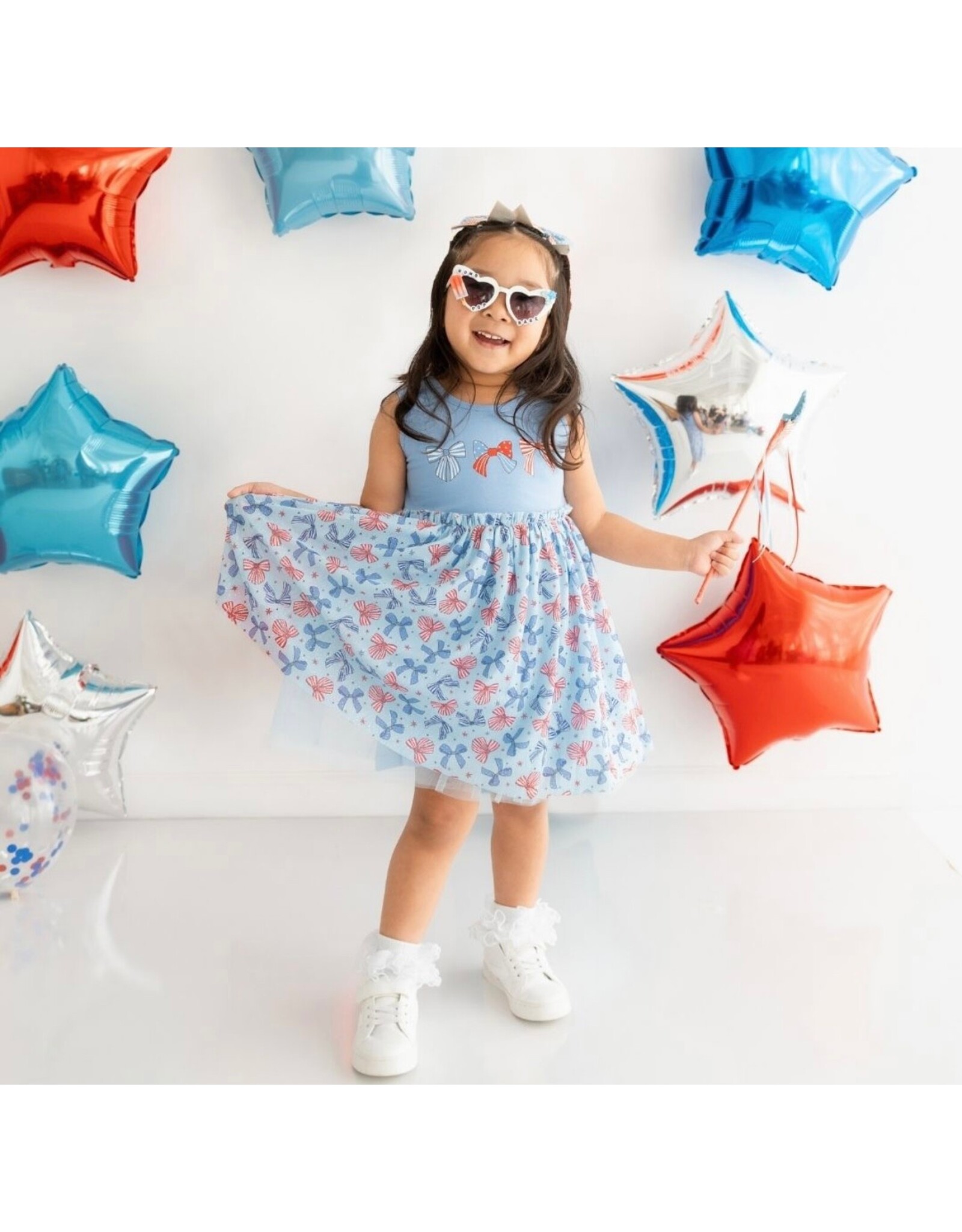 Sweet Wink- Patriotic Bow Tank Tutu Dress