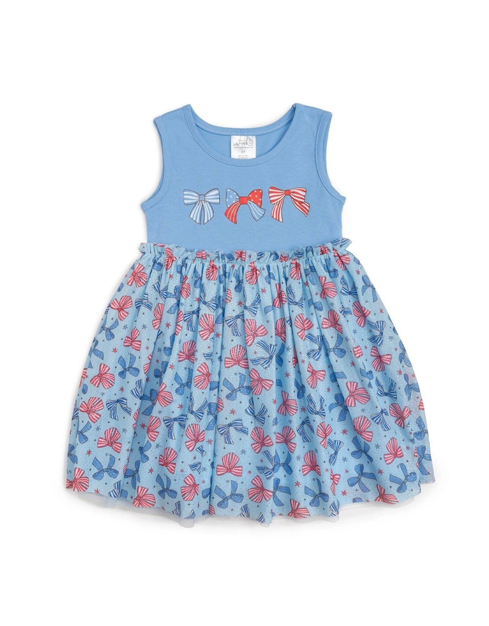 Sweet Wink- Patriotic Bow Tank Tutu Dress