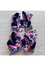 Beyond Creations Beyond Creations- Navy Star Layered Knot Bow