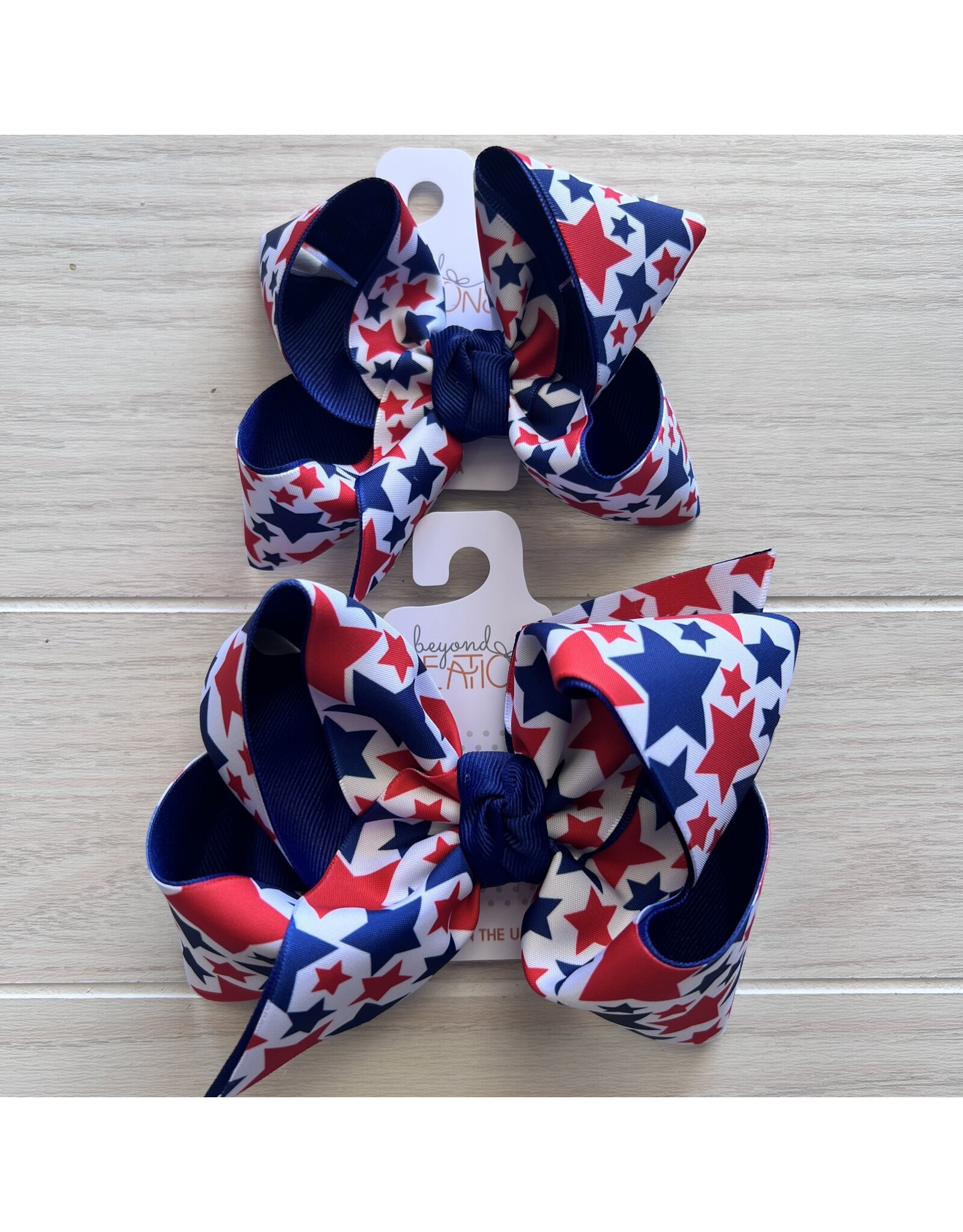 Beyond Creations Beyond Creations- Navy Star Layered Knot Bow