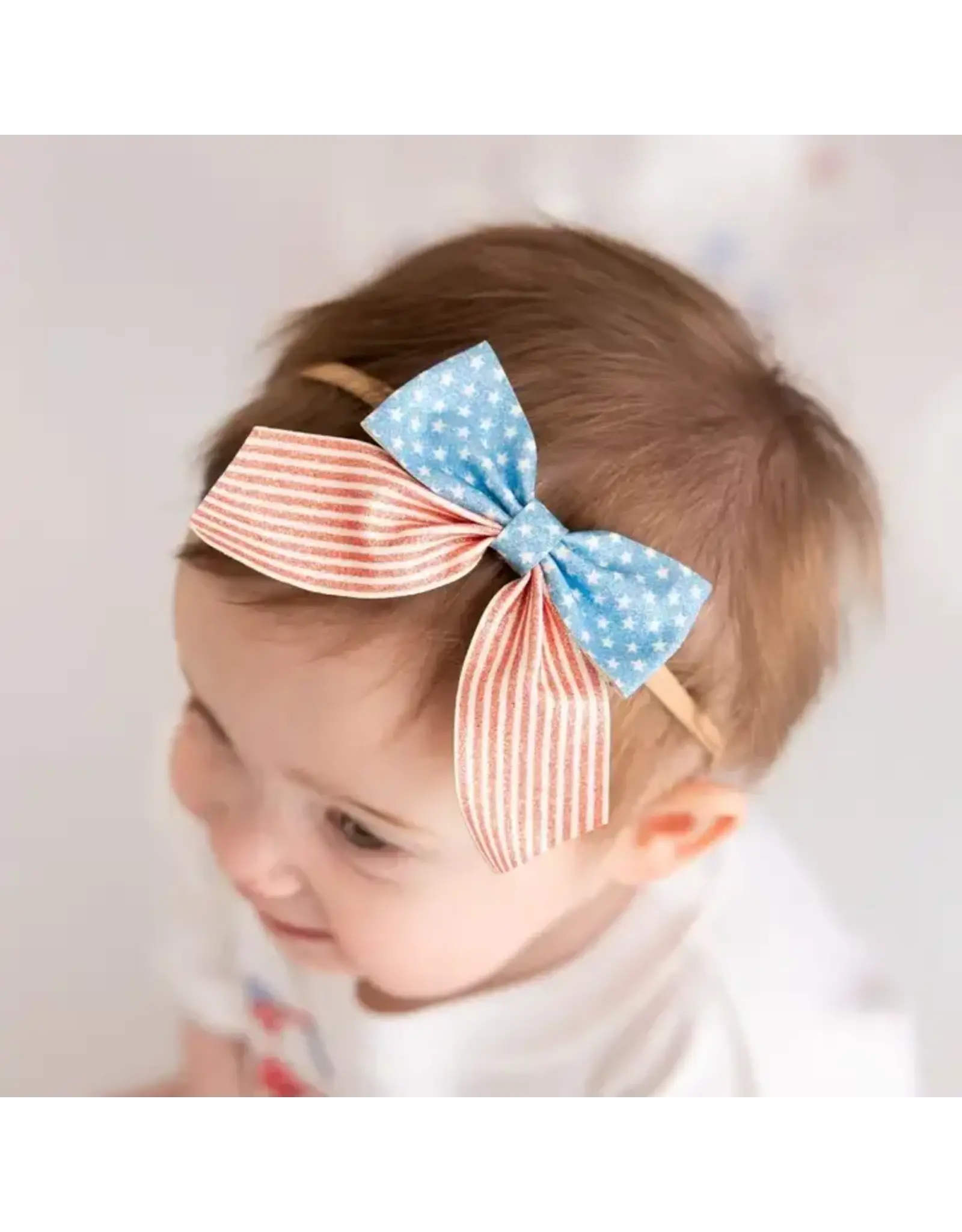 Sweet Wink- Patriotic Cutie Bow Soft Headband