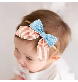 Sweet Wink- Patriotic Cutie Bow Soft Headband